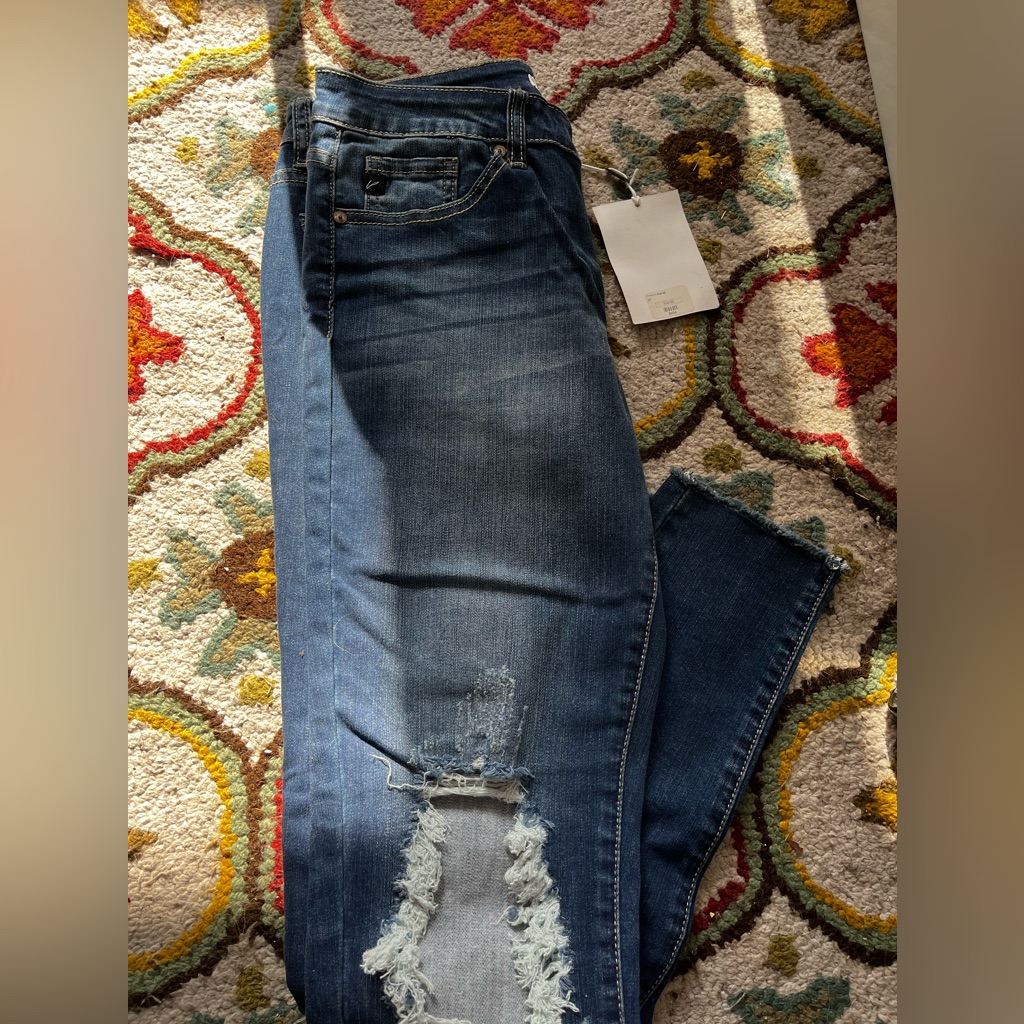 Medium Wash Knee Blown Out Skinny